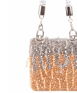 Mini Bag Contemporary Wear Silver Elsie Bag by House of Kosha