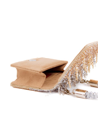 Mini Bag Contemporary Wear Silver Elsie Bag by House of Kosha