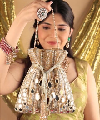 Potli Bag Indian Wedding Gold Noorah Potli by House of Kosha