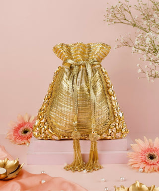 Potli Bag Indian Wedding Gold Rooh Potli by House of Kosha