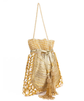 Potli Bag Indian Wedding Gold Rooh Potli by House of Kosha