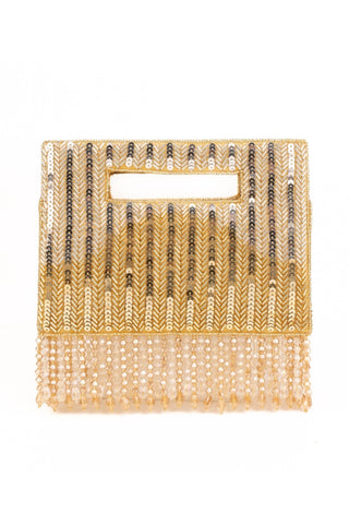 Clutch Bag Contemporary Wear Gold Ayla Clutch by House of Kosha