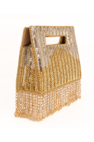 Clutch Bag Contemporary Wear Gold Ayla Clutch by House of Kosha