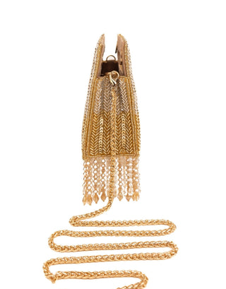 Clutch Bag Contemporary Wear Gold Ayla Clutch by House of Kosha
