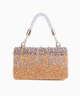 Cutch Bag Contemporary Wear Gold Elsie Clutch by House of Kosha