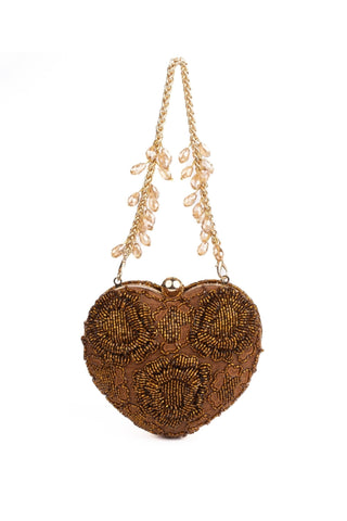 Heart Bag Contemporary Wear Brown Cora Bag by House of Kosha