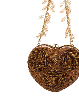 Heart Bag Contemporary Wear Brown Cora Bag by House of Kosha