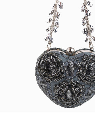 Heart Bag Contemporary Wear Gray Cora Bag by House of Kosha