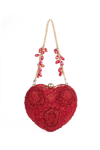 Heart Bag Contemporary Wear Red Cora Bag by House of Kosha