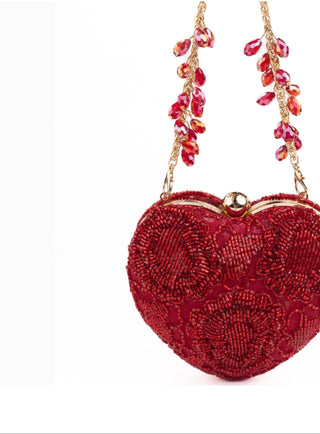 Heart Bag Contemporary Wear Red Cora Bag by House of Kosha