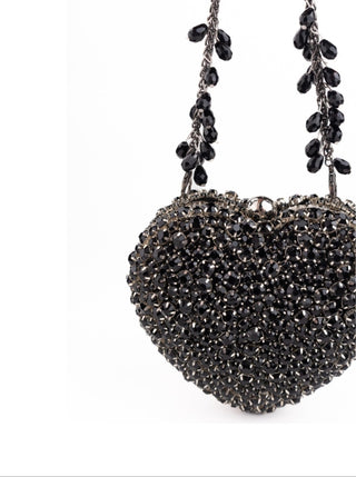 Heart Bag Contemporary Wear Black Lola Bag by House of Kosha