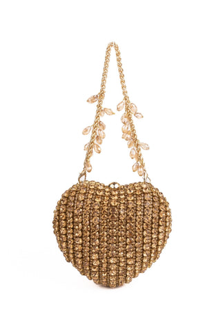 Heart Bag Contemporary Wear Gold Lola Bag by House of Kosha