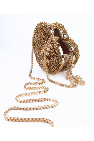 Heart Bag Contemporary Wear Gold Lola Bag by House of Kosha