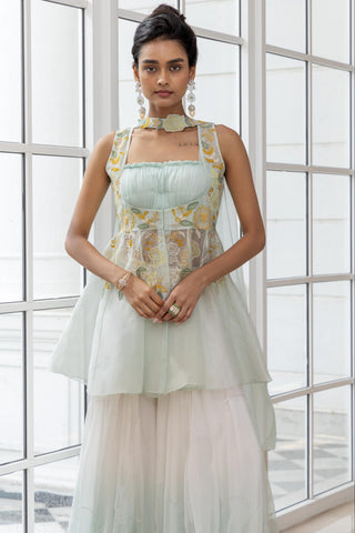 Peplum Jacket Set for Indian Weddings – Alarice by House of Armuse