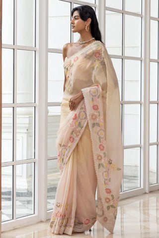 Embroidered Saree for Indian Weddings – Noelle by House of Armuse
