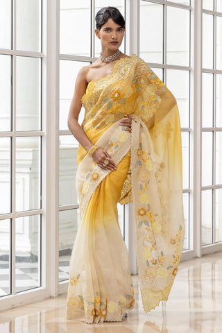 Draped Saree for Indian Weddings – Heliane by House of Armuse