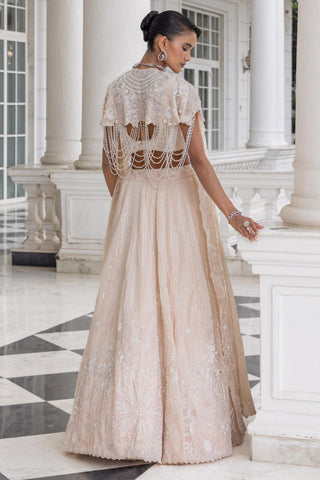 Cape set for Contemporary Wear – Crysera Ivory by House of Armuse