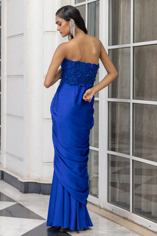 Gown for Contemporary Wear – Veyra Electric Blue by House of Armuse