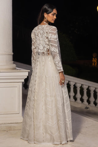 Jacket set for Contemporary Wear – Elune White by House of Armuse