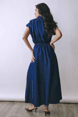 Skirt Set Contemporary Wear - Blue Hooked Indigo by Babita Malkani