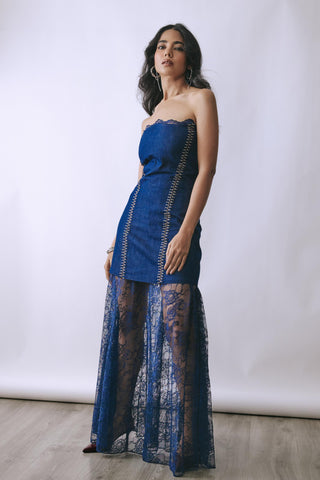 Dress Contemporary Wear - Blue Mirage by Babita Malkani