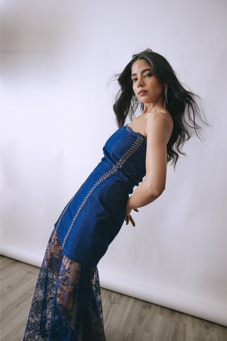 Dress Contemporary Wear - Blue Mirage by Babita Malkani