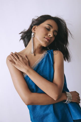 Jumpsuit Contemporary Wear - Blue Cascade by Babita Malkani