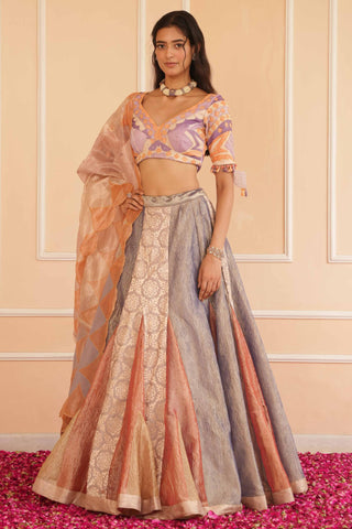 Blue dil se anika lehenga