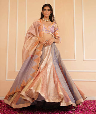 Blue dil se anika lehenga