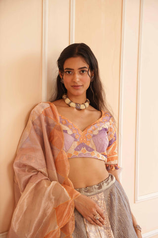 Blue dil se anika lehenga