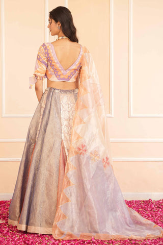 Blue dil se anika lehenga