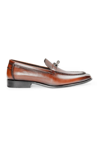 Patina Leather Slip-Ons - Indian Wedding - Brown Cavalier by Modello Domani