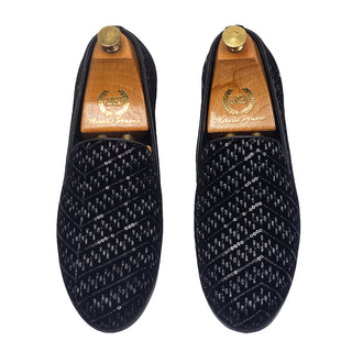 Black awadh slipons