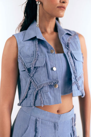 Co-ord Set Urban Wear - Blue Denim Set by Essé