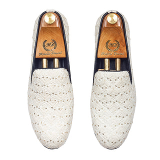 Off-white nawaabi slip-ons