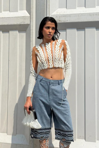 Denim Bermudas Summer Wear - Blue Denim Bermudas by Essé