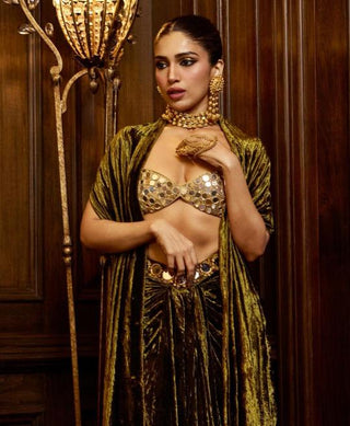 Green noor naach skirt set