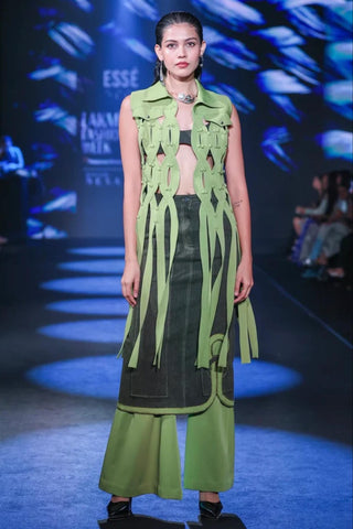 Denim Loop Skirt Modern Denim - Green Acid Skirt by Essé