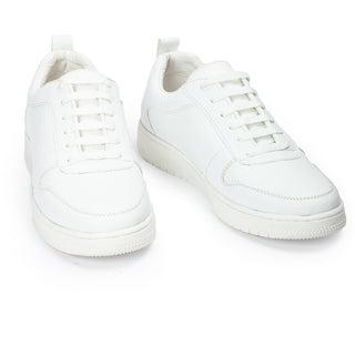 White comfort leather sneakers