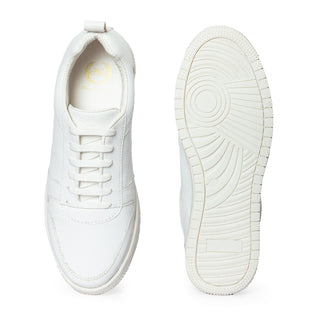 White comfort leather sneakers