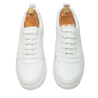 White comfort leather sneakers