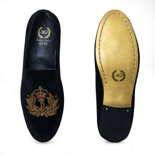 Black the nautical slip-ons