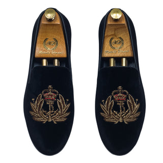 Black the nautical slip-ons