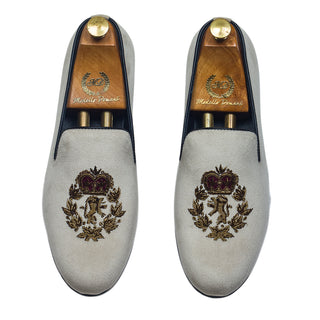 Beige the kingsman slip-ons