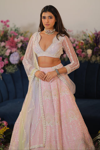 Pink florine lehenga set