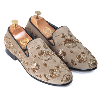 Beige golden flora beige gold