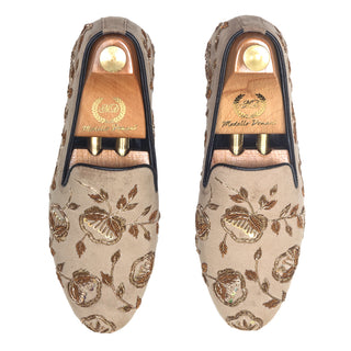 Beige golden flora beige gold