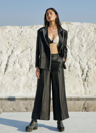 Black spade blazer and pant set