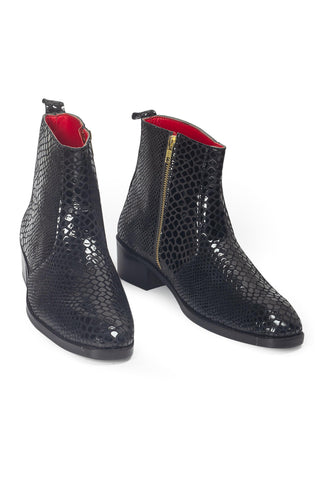 Suede Leather Boots - Indian Wedding - Black Obsidian Boots by Modello Domani