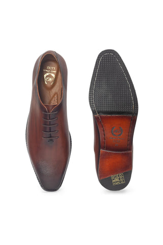 Leather Lace Up Shoes - Indian Wedding - Brown Kingsley Wholecut by Modello Domani